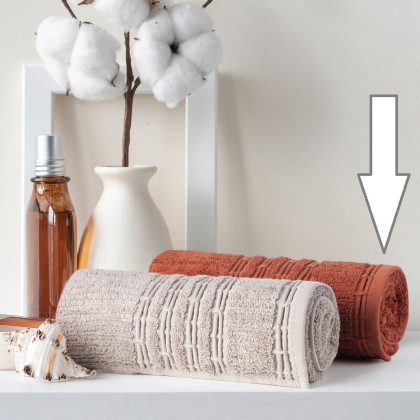 ROMEO Bavlnené uteráky 50x90 cm tehlové